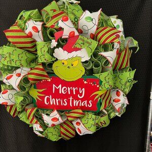 Grinch Deco Mesh Wreath